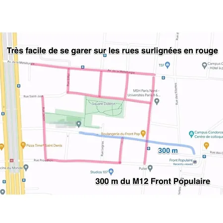 Charming And Bright Next To M12 Front Populaire Apartment